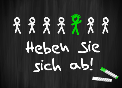 tafel heben sie sich ab! I